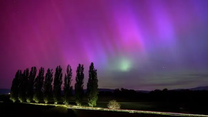 Strong storm hits Earth, illuminating sky with Northern Lights